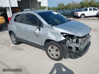 2018 Chevrolet Trax LS with VIN 3GNCJKSB4JL147759, listed as a IAAI auction lot 41762619 with 77,421 mi miles. Bid and sale history available at carsss.com. Image 1.