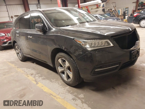 2016 Acura MDX with VIN 5FRYD4H21GB035516, listed as a IAAI auction lot 41242293 with 122,606 mi miles. Bid and sale history available at carsss.com. Image 1.