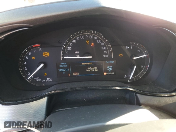 2017 Cadillac CTS Luxury AWD with VIN 1G6AX5SX9H0133510, listed as a Copart auction lot 87673055 with 106,797 mi miles and Salvage title. Bid and sale history available at DreamBid. Image 9.