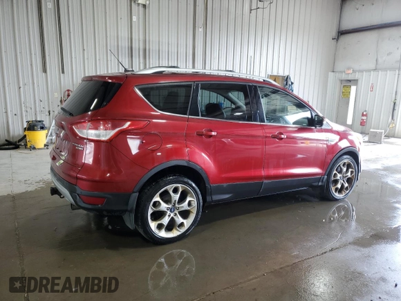 2013 Ford Escape Titanium with VIN 1FMCU9J90DUA69963, listed as a Copart auction lot 61935255 with 99,244 mi miles and Salvage title. Bid and sale history available at DreamBid. Image 3.