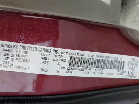 2009 Dodge Grand Caravan with VIN 2D8HN44X59R509640, listed as a Copart auction lot 49845265 with 146,232 mi miles and Clean Title. Bid and sale history available at DreamBid. Image 14.