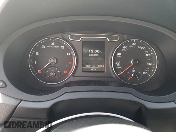 2015 Audi Q3 2.0T Premium Plus with VIN WA1EFCFSXFR012167, listed as a Copart auction lot 50180903 with 119,024 mi miles. Bid and sale history available at carsss.com. Image 9.