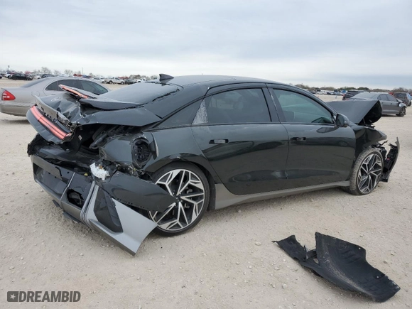 2023 Hyundai IONIQ 6 Limited with VIN KMHM54AA3PA032197, listed as a Copart auction lot 87769975 with 27215 miles and Salvage Title. Bid and sale history available at carsss.com. Image 3.
