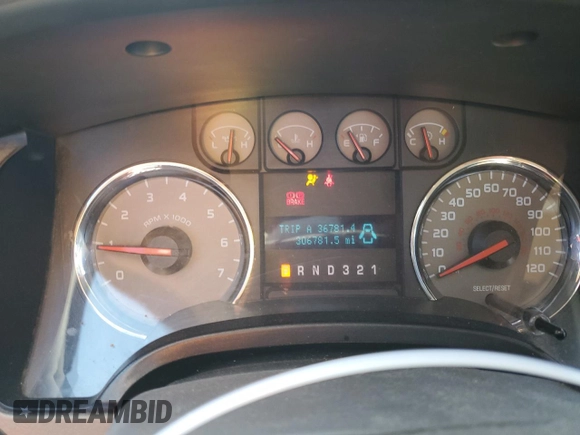2010 Ford F-150 XL with VIN 1FTFW1EV7AFB20105, listed as a Copart auction lot 57966625 with 306,781 mi miles and Salvage title. Bid and sale history available at DreamBid. Image 9.