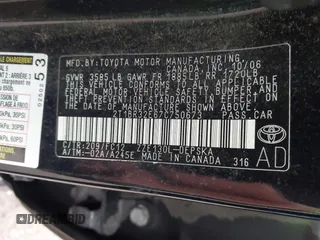 2007 Toyota Corolla CE with VIN 2T1BR32E67C750673, listed as a IAAI auction lot 42166108 with 262,123 mi miles and . Bid and sale history available at DreamBid. Image 9.