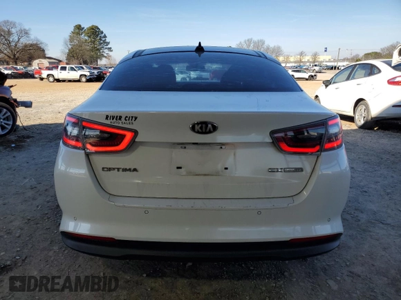 2016 Kia Optima Hybrid EX with VIN KNAGN4AD5G5098395, listed as a Copart auction lot 45480565 with 161,301 mi miles and Salvage Title. Bid and sale history available at carsss.com. Image 6.