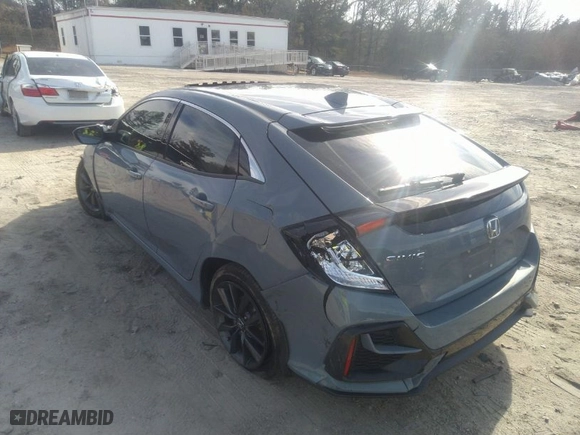 2021 Honda Civic Hatchback EX with VIN SHHFK7H64MU229423, listed as a IAAI auction lot 41614782 with 84,460 mi miles. Bid and sale history available at carsss.com. Image 3.