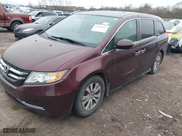 2015 Honda Odyssey EX-L with VIN 5FNRL5H68FB030104, listed as a IAAI auction lot 41684307 with 182,185 mi miles. Bid and sale history available at carsss.com. Image 17.