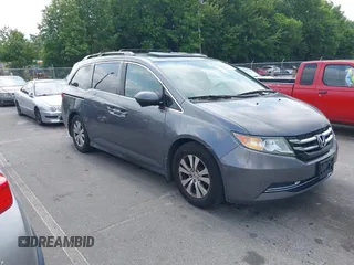 2014 Honda Odyssey EX-L z VIN 5FNRL5H68EB057592, wystawiony jako IAAI lot #42410551 z przebiegiem 260 278 mil mil oraz . Historia ofert i sprzedaży dostępna na DreamBid. Obrazek 1.