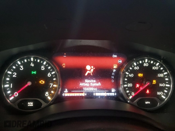 2016 Jeep Renegade Limited with VIN ZACCJBDT9GPC90284, listed as a Copart auction lot 61568865 with 104,099 mi miles and Salvage title. Bid and sale history available at DreamBid. Image 9.