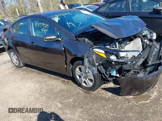 2017 Kia Forte LX with VIN 3KPFK4A76HE041128, listed as a IAAI auction lot 41897924 with 46,035 mi miles. Bid and sale history available at carsss.com. Image 1.