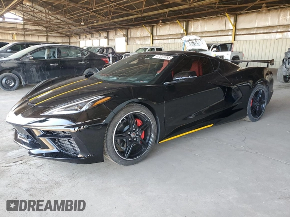 2020 Chevrolet Corvette 2LT with VIN 1G1Y72D42L5118848, listed as a Copart auction lot 47227395 with 24,397 mi miles and Salvage Title. Bid and sale history available at carsss.com. Image 1.
