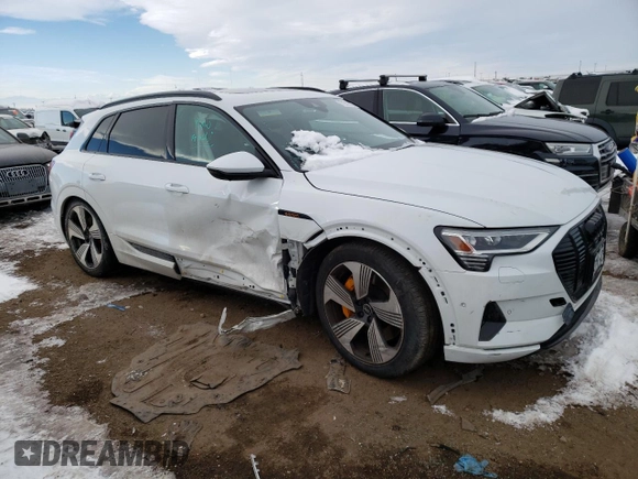 2022 Audi e-tron Premium Plus with VIN WA1LAAGEXNB013894, listed as a Copart auction lot 71918322 with 0 mi miles. Bid and sale history available at carsss.com. Image 4.