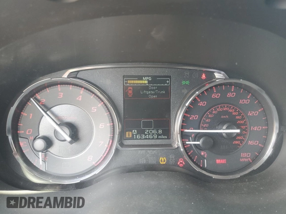 2015 Subaru WRX Premium with VIN JF1VA1D62F9809548, listed as a Copart auction lot 60928325 with 163,469 mi miles and Salvage title. Bid and sale history available at DreamBid. Image 9.