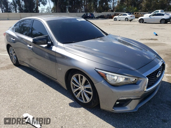 2020 Infiniti Q50 Pure with VIN JN1EV7AP5LM200190, listed as a Copart auction lot 48385695 with 47,861 mi miles and Salvage Title. Bid and sale history available at carsss.com. Image 4.