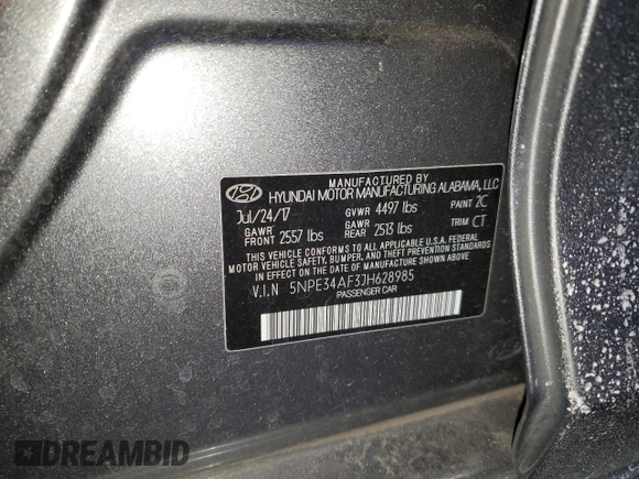 2018 Hyundai Sonata Sport Plus with VIN 5NPE34AF3JH628985, listed as a Copart auction lot 84901014 with 81,049 mi miles and Salvage Title. Bid and sale history available at DreamBid. Image 12.