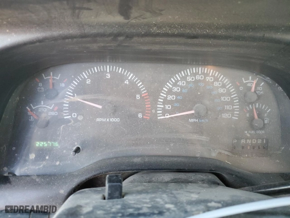 1999 Dodge Ram 1500 with VIN 3B7HC13Y1XG185649, listed as a Copart auction lot 80685714 with 225,776 mi miles and Salvage Title. Bid and sale history available at carsss.com. Image 9.
