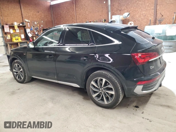 2022 Audi Q5 Sportback S line Premium Plus with VIN WA15ABFY4N2105772, listed as a Copart auction lot 54119335 with 38,217 mi miles and Salvage title. Bid and sale history available at DreamBid. Image 2.