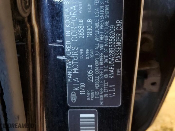 2011 Kia Forte 5-Door EX with VIN KNAFU5A28B5356209, listed as a Copart auction lot 48327995 with 175,498 mi miles and Clean Title. Bid and sale history available at carsss.com. Image 15.