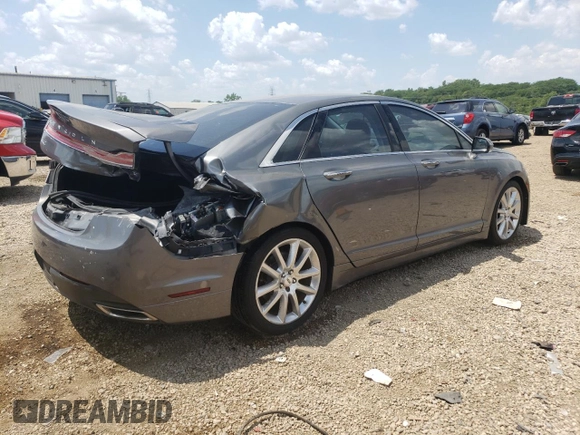 2014 Lincoln MKZ with VIN 3LN6L2GK3ER821536, listed as a Copart auction lot 62462775 with Not provided miles and Salvage title. Bid and sale history available at DreamBid. Image 3.