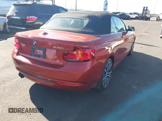 2018 BMW 2 Series 230i with VIN WBA2M7C55JVD51262, listed as a IAAI auction lot 41343333 with 29,537 mi miles. Bid and sale history available at carsss.com. Image 4.