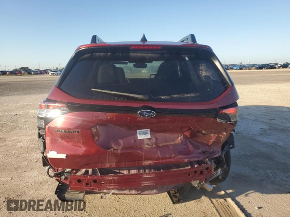 2025 Subaru Forester Limited z VIN JF2SLDRC5SH489571, wystawiony jako Copart lot #56258755 z przebiegiem 226 mil mil oraz Szkoda całkowita • Salvage title. Historia ofert i sprzedaży dostępna na DreamBid. Obrazek 6.