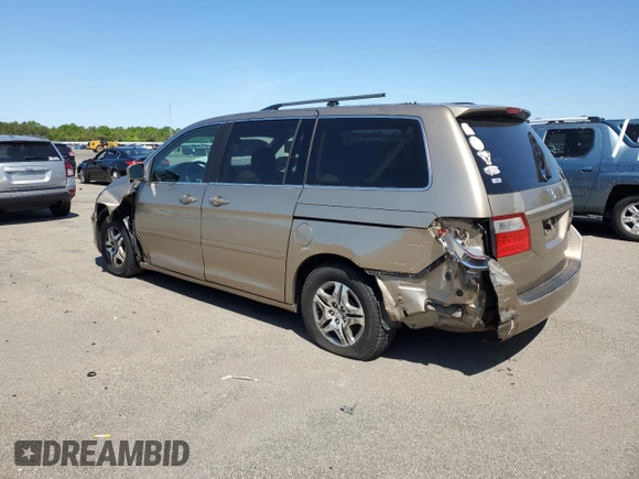 2005 Honda Odyssey EX-L with VIN 5FNRL38735B040552, listed as a Copart auction lot 57435355 with 183,768 mi miles and Salvage title. Bid and sale history available at DreamBid. Image 2.
