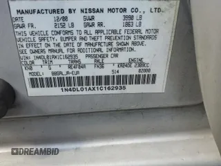 2001 Nissan Altima GXE with VIN 1N4DL01AX1C162935, listed as a Copart auction lot 70843844 with 87,548 mi miles and Salvage Title. Bid and sale history available at carsss.com. Image 12.