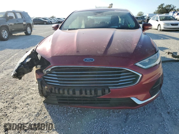 2019 Ford Fusion Hybrid SEL with VIN 3FA6P0MU7KR257491, listed as a Copart auction lot 38746563 with 0 mi miles. Bid and sale history available at carsss.com. Image 5.