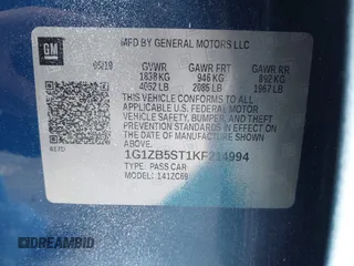 2019 Chevrolet Malibu LS with VIN 1G1ZB5ST1KF214994, listed as a IAAI auction lot 42220066 with 56,778 mi miles and . Bid and sale history available at DreamBid. Image 9.