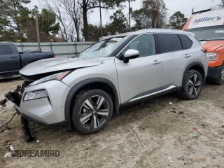 2021 Nissan Rogue Platinum with VIN JN8AT3DD4MW305776, listed as a Copart auction lot 44144445 with 31,269 mi miles and Salvage Title. Bid and sale history available at carsss.com. Image 1.