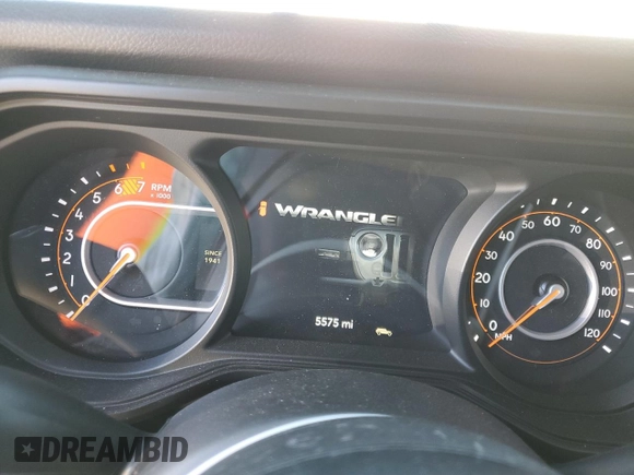 2024 Jeep Wrangler Sport S with VIN 1C4PJXAG1RW349260, listed as a Copart auction lot 60270065 with 5,575 mi miles and Salvage title. Bid and sale history available at DreamBid. Image 9.