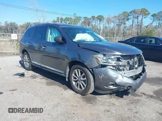 2016 Nissan Pathfinder S with VIN 5N1AR2MN5GC620696, listed as a IAAI auction lot 41294167 with 104,757 mi miles and . Bid and sale history available at DreamBid. Image 1.