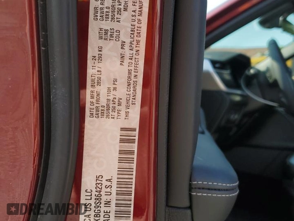 2025 Jeep Grand Cherokee Limited with VIN 1C4RJKBG9S8642375, listed as a Copart auction lot 59274395 with 14,189 mi miles and Salvage title. Bid and sale history available at DreamBid. Image 13.
