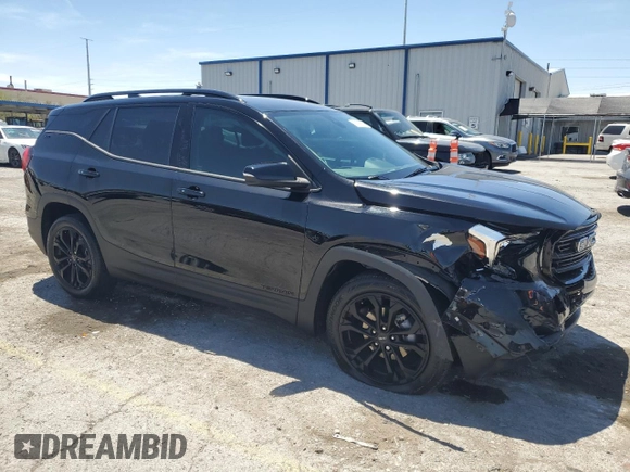 2020 GMC Terrain SLE with VIN 3GKALMEV3LL279737, listed as a Copart auction lot 58199515 with 55,947 mi miles and Salvage title. Bid and sale history available at DreamBid. Image 4.