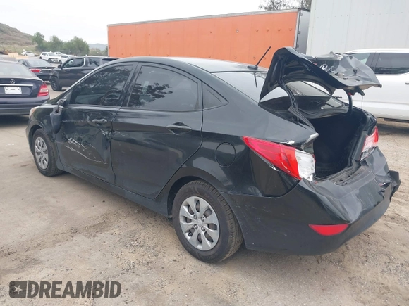 2016 Hyundai Accent SE with VIN KMHCT4AE1GU121365, listed as a IAAI auction lot 41871819 with 129,485 mi miles and . Bid and sale history available at DreamBid. Image 3.