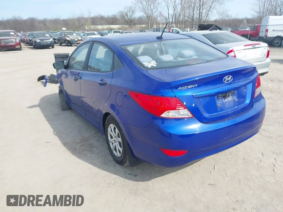 2013 Hyundai Accent GLS with VIN KMHCT4AE2DU553796, listed as a IAAI auction lot 42064167 with 173,799 mi miles. Bid and sale history available at carsss.com. Image 3.