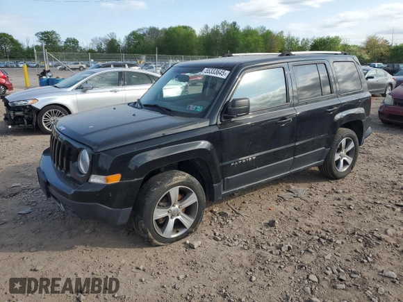 2017 Jeep Patriot High Altitude with VIN 1C4NJRFBXHD159693, listed as a Copart auction lot 55333645 with 74,379 mi miles and Clean title. Bid and sale history available at DreamBid. Image 1.