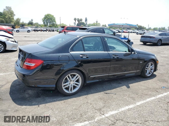 2012 Mercedes-Benz C 250 Sport with VIN WDDGF4HB7CA601162, listed as a Copart auction lot 60329225 with 122,189 mi miles and Salvage title. Bid and sale history available at DreamBid. Image 3.
