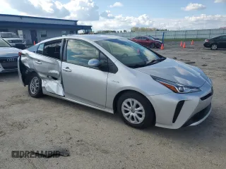 2021 Toyota Prius L Eco with VIN JTDKAMFU1M3142143, listed as a Copart auction lot 55662845 with 96,422 mi miles and Salvage Title. Bid and sale history available at DreamBid. Image 4.