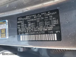 2018 Hyundai Tucson SEL with VIN KM8J33A48JU620700, listed as a Copart auction lot 46271185 with 0 mi miles and Salvage Title. Bid and sale history available at carsss.com. Image 13.