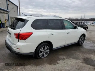 2017 Nissan Pathfinder SV z VIN 5N1DR2MN0HC606932, wystawiony jako Copart lot #44925615 z przebiegiem 127 566 mil mil oraz Szkody całkowita. Historia ofert i sprzedaży dostępna na DreamBid. Obrazek 3.