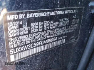2015 BMW X4 xDrive28i with VIN 5UXXW3C59F0M88054, listed as a Copart auction lot 40534343 with 69,369 mi miles. Bid and sale history available at carsss.com. Image 12.