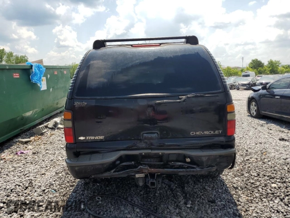 2005 Chevrolet Tahoe Z71 with VIN 1GNEC13T85R200692, listed as a Copart auction lot 62088855 with 242,402 mi miles and Salvage title. Bid and sale history available at DreamBid. Image 6.