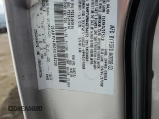 2004 Ford Crown Victoria LX с VIN 2FAHP74W04X168238, выставлен на аукционе Copart как лот 50842995 с пробегом 63 313 миль миль и Списание • Salvage title. История ставок и продаж доступна на DreamBid. Изображение 12.