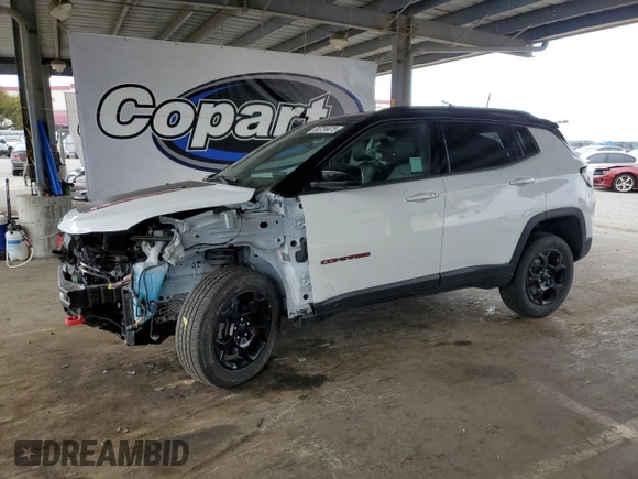 2023 Jeep Compass Trailhawk with VIN 3C4NJDDN1PT503243, listed as a Copart auction lot 60724475 with 13,063 mi miles and Salvage title. Bid and sale history available at DreamBid. Image 1.