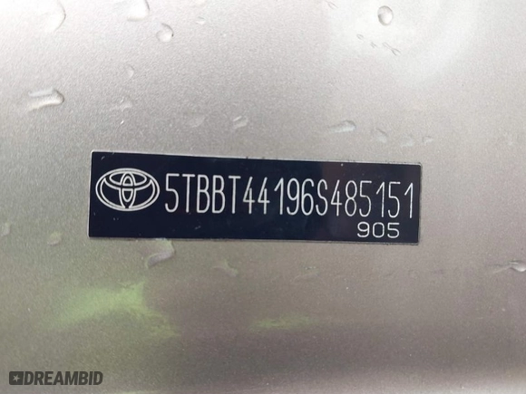 2006 Toyota Tundra SR5 with VIN 5TBBT44196S485151, listed as a IAAI auction lot 41714921 with 179,213 mi miles. Bid and sale history available at carsss.com. Image 9.
