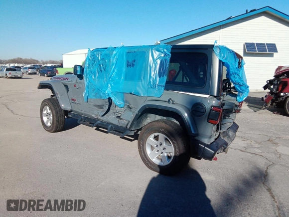 2021 Jeep Wrangler Unlimited Rubicon with VIN 1C4HJXFN1MW687231, listed as a Copart auction lot 85947774 with 35,076 mi miles and Salvage Title. Bid and sale history available at DreamBid. Image 2.