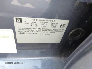 2015 Chevrolet Malibu LT with VIN 1G11D5SL2FF169044, listed as a IAAI auction lot 41843442 with 151,886 mi miles and . Bid and sale history available at DreamBid. Image 9.