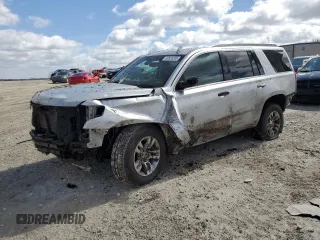 2019 Chevrolet Tahoe LS z VIN 1GNSKAKC8KR343760, wystawiony jako Copart lot #50539205 z przebiegiem Nie podano mil oraz Czysty tytuł • Clean title. Historia ofert i sprzedaży dostępna na DreamBid. Obrazek 1.